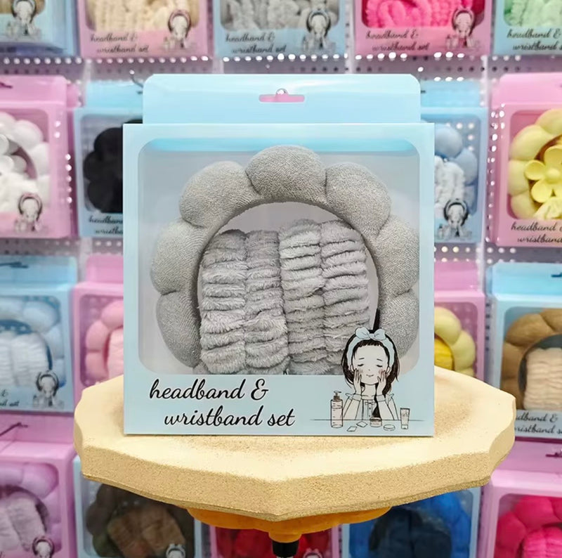 Spa Headband & Matching Wristband Set