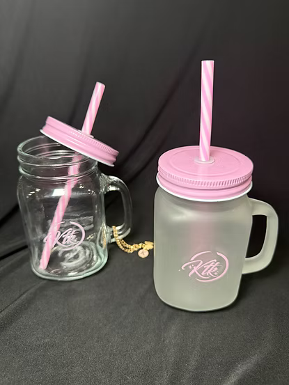 Mason Jar Tumbler (Clear and Frosted)