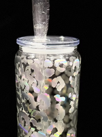 Holographic Cheetah Glass Beer Can- 16 oz