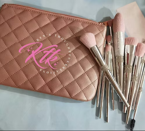 Professional Makeup Brush Set, Luxury 11 pcs Silver
