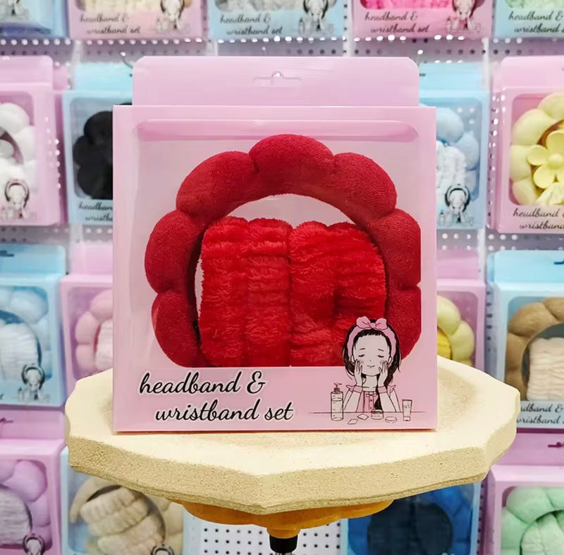 Spa Headband & Matching Wristband Set
