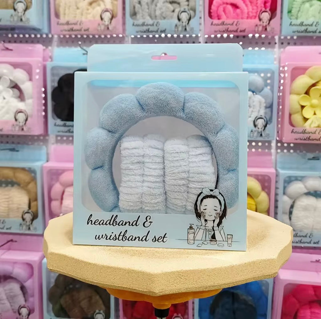 Spa Headband & Matching Wristband Set
