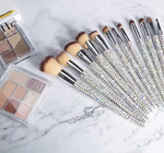 Glam Crystal Handle Makeup Brush Set (12-Piece)