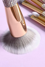 Glam Luxe 10-Piece Makeup Brush Set – Purple & Gold Edition